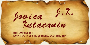 Jovica Kulačanin vizit kartica